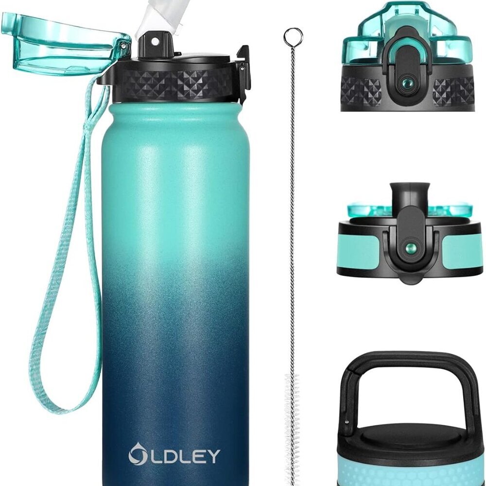 Insulated Water Bottle 20oz for Adults Kids Stainless Steel Water Bottles with S